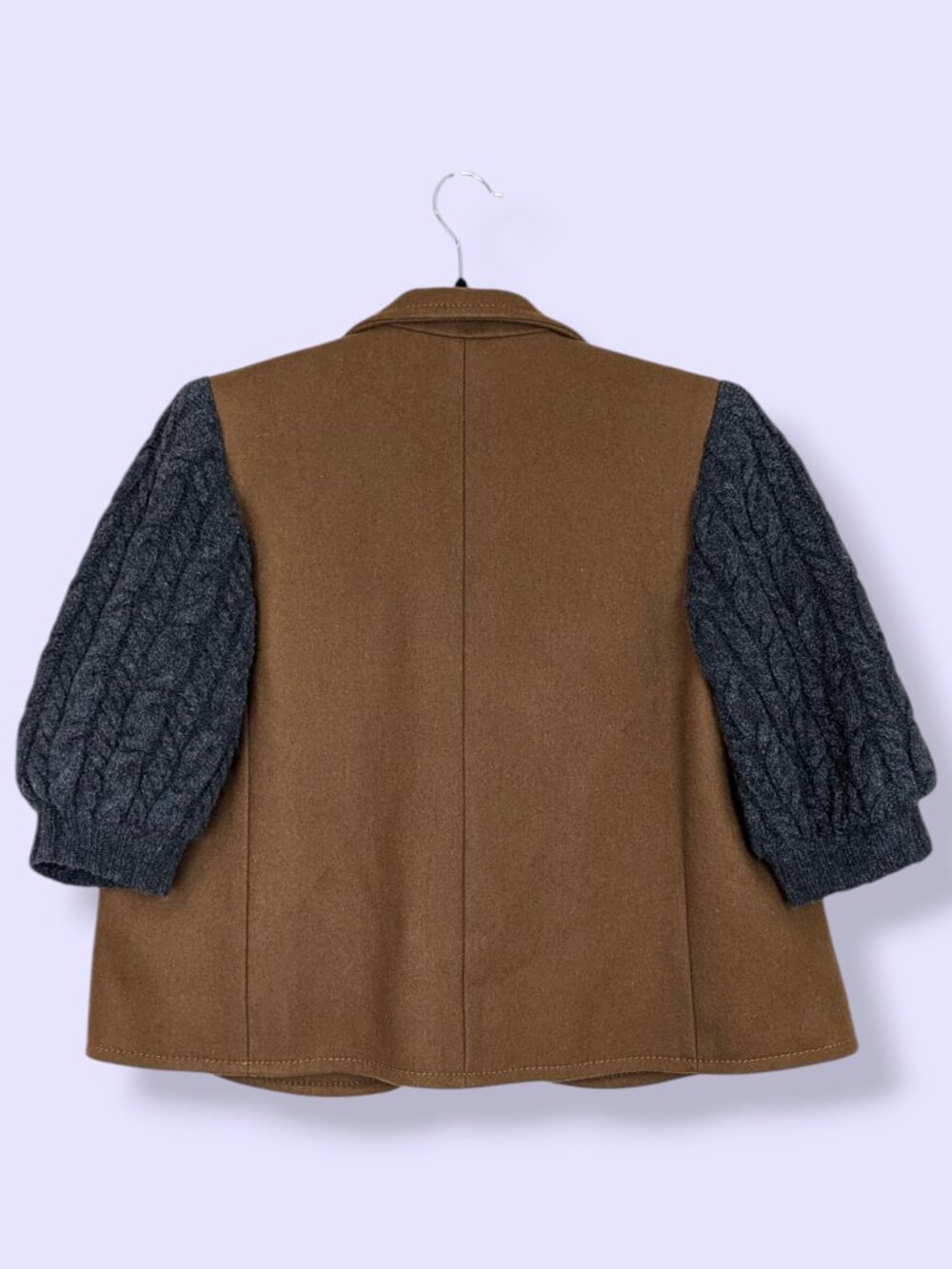 BCBGMaxazria Wool & Lamb's Wool 1/2 Sleeve Coat - Picture 9 of 12